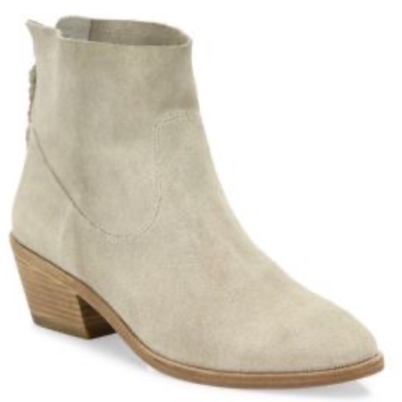Joie Adria Suede Ankle Bootie in Latte - Picture 9 of 16